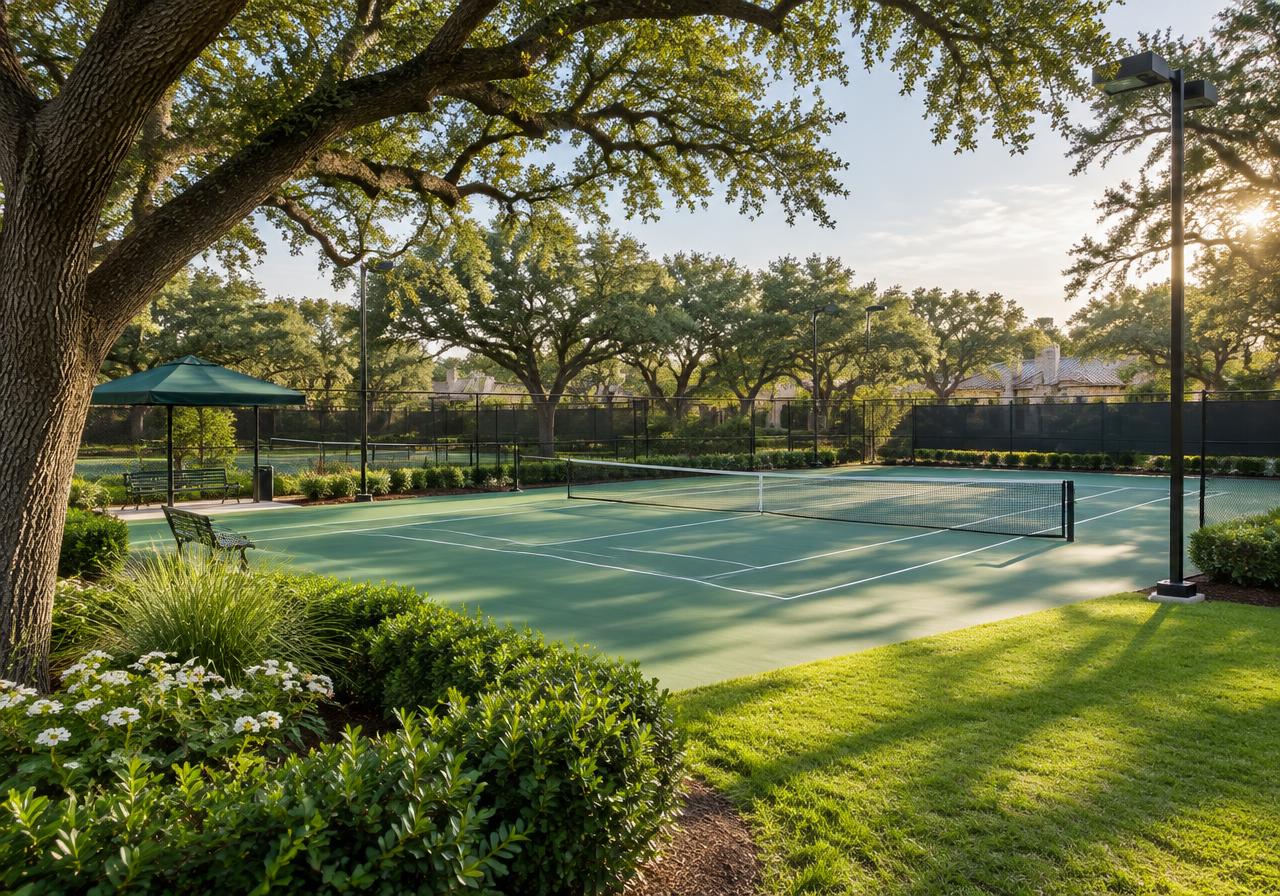 Conceptual image of tennis courts