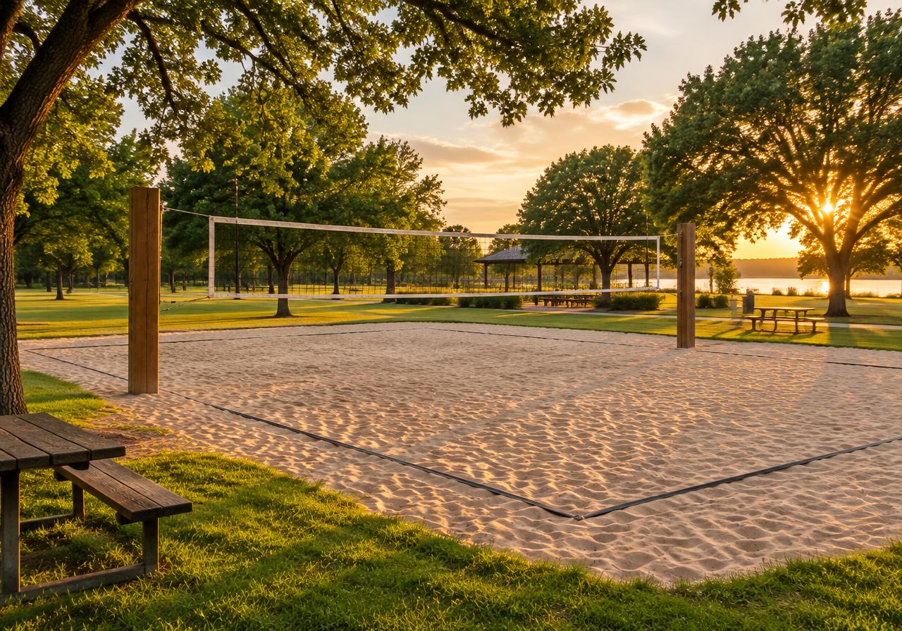 Conceptual image of sand volleyball