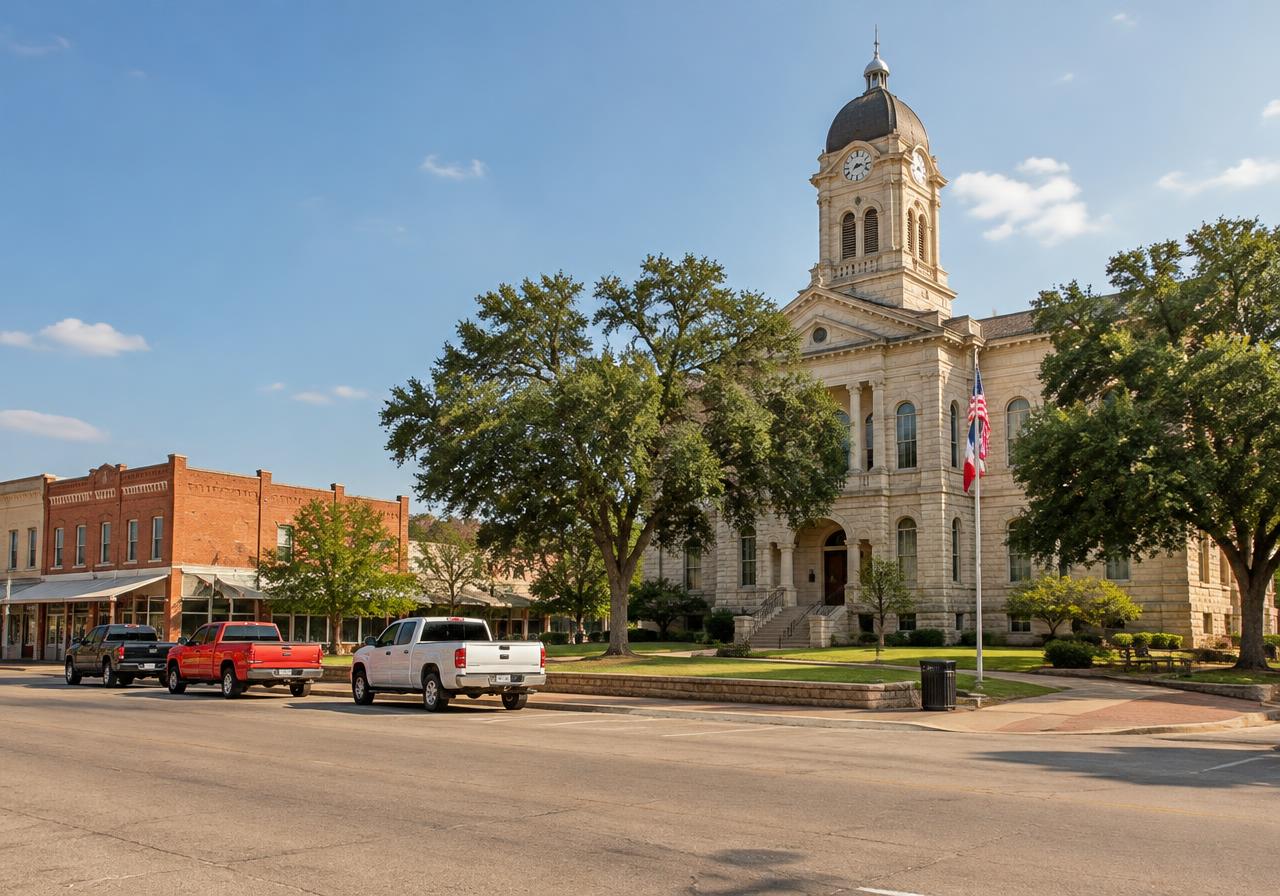 Historic Texas courthouse square